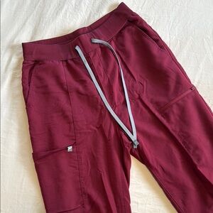 Fabletics TALL Burgundy Scrub Jogger Pants
